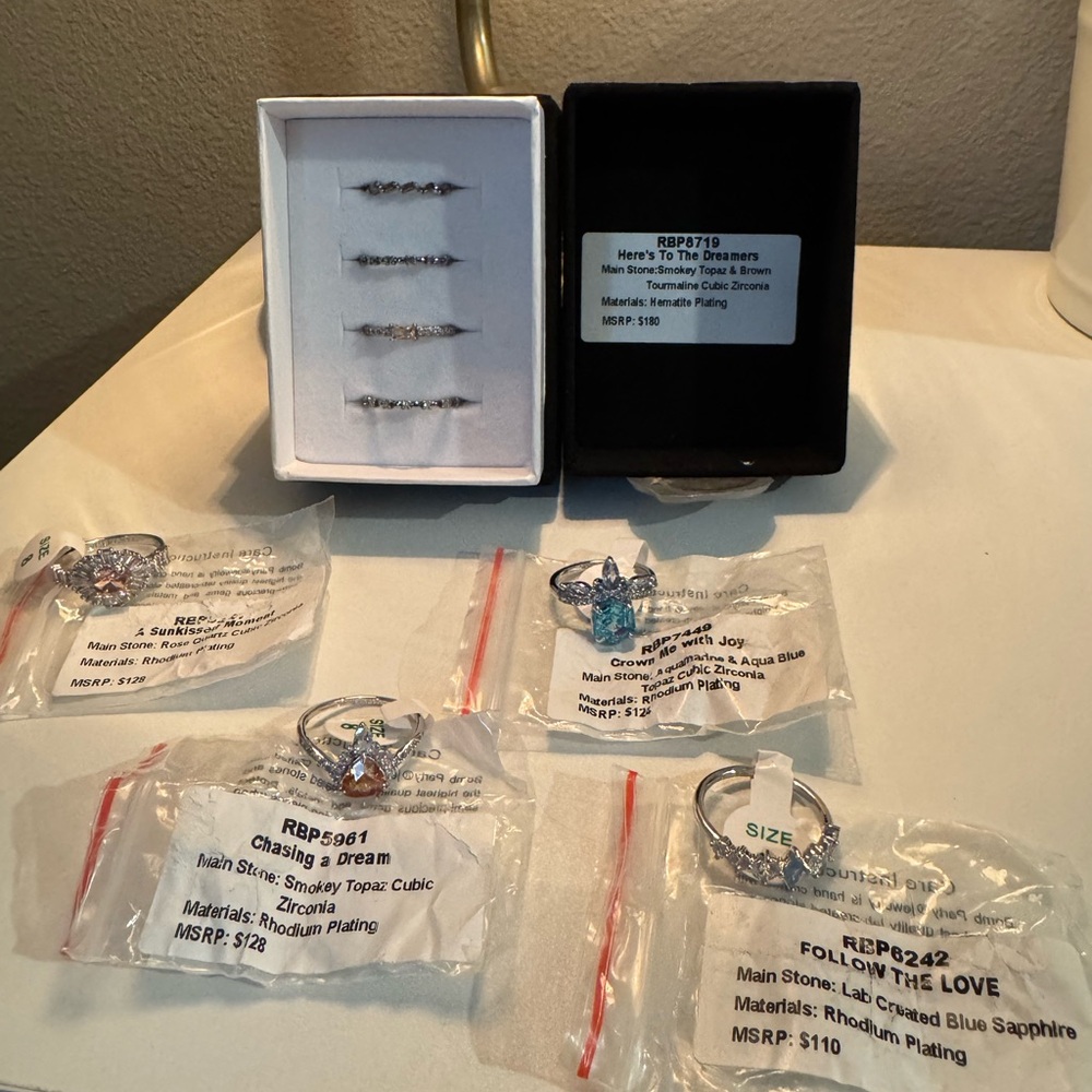 Bomb Party Lot - Size 8 Rings - Luxe Bands, OG’s